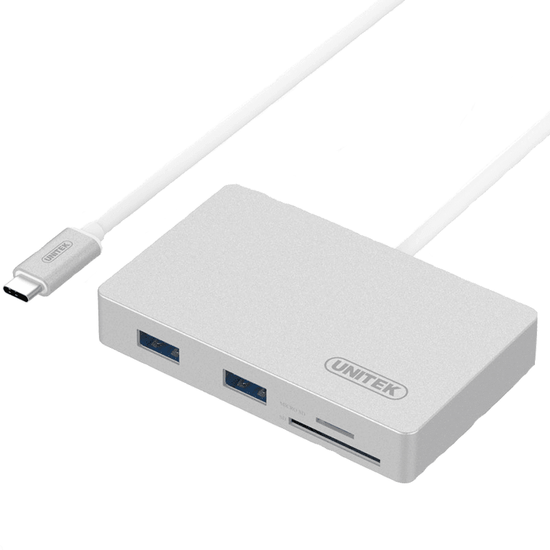 TYPE C TO 2 PORT USB3.0 HUB ADAPTER SD MICRO SD TF CARD-READER