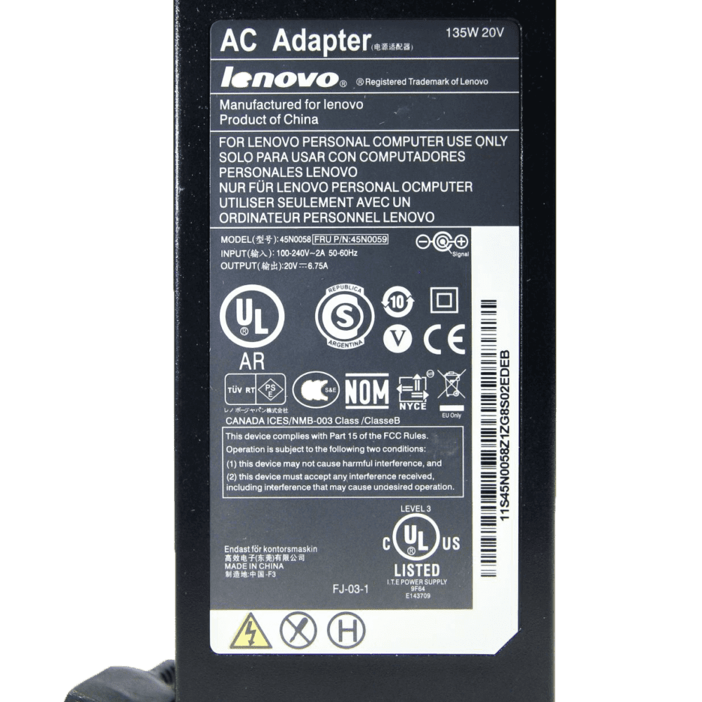 20V 6.75A 135W לנובו